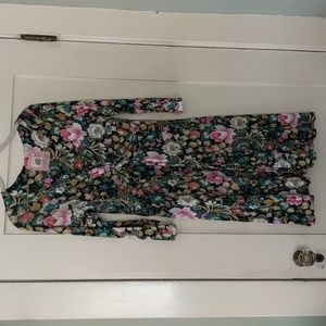 Lilka/ Anthropologie Floral print rayon stretch wrap dress size M